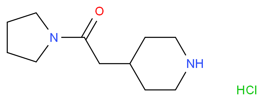 2-(piperidin-4-yl)-1-(pyrrolidin-1-yl)ethan-1-one hydrochloride_Molecular_structure_CAS_)