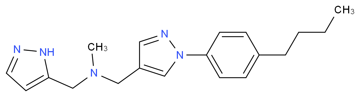1-[1-(4-butylphenyl)-1H-pyrazol-4-yl]-N-methyl-N-(1H-pyrazol-5-ylmethyl)methanamine_Molecular_structure_CAS_)