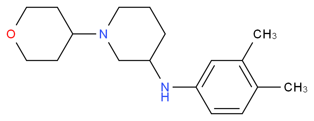 N-(3,4-dimethylphenyl)-1-(tetrahydro-2H-pyran-4-yl)-3-piperidinamine_Molecular_structure_CAS_)