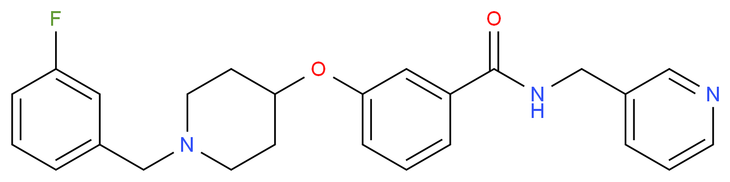 3-{[1-(3-fluorobenzyl)-4-piperidinyl]oxy}-N-(3-pyridinylmethyl)benzamide_Molecular_structure_CAS_)