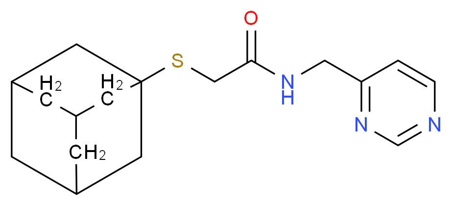 2-(1-adamantylthio)-N-(4-pyrimidinylmethyl)acetamide_Molecular_structure_CAS_)