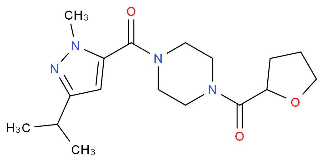 1-[(3-isopropyl-1-methyl-1H-pyrazol-5-yl)carbonyl]-4-(tetrahydro-2-furanylcarbonyl)piperazine_Molecular_structure_CAS_)