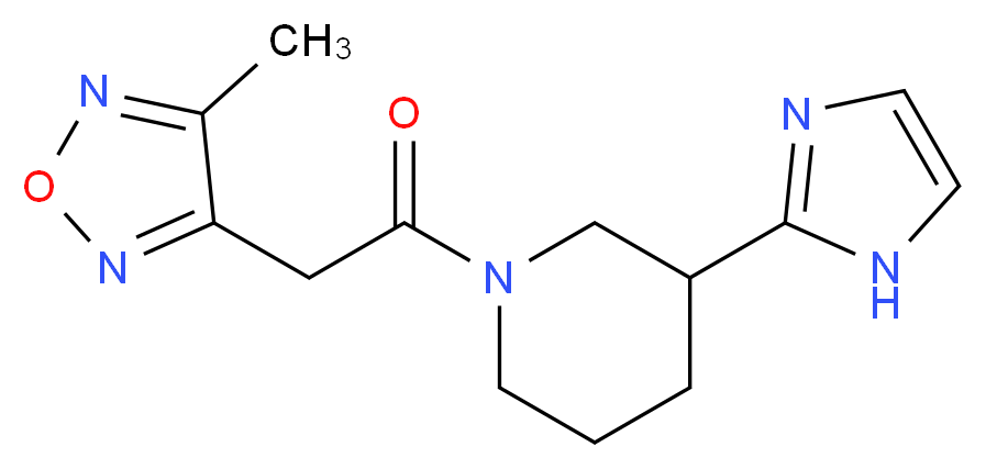 3-(1H-imidazol-2-yl)-1-[(4-methyl-1,2,5-oxadiazol-3-yl)acetyl]piperidine_Molecular_structure_CAS_)