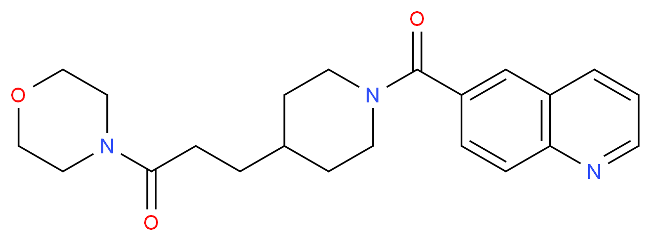 6-({4-[3-(4-morpholinyl)-3-oxopropyl]-1-piperidinyl}carbonyl)quinoline_Molecular_structure_CAS_)