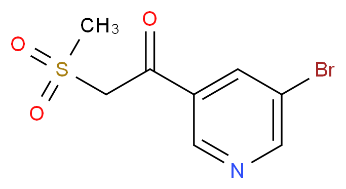 1-(5-Bromopyridin-3-yl)-2-methylsulfonyl-ethanone_Molecular_structure_CAS_386715-50-0)