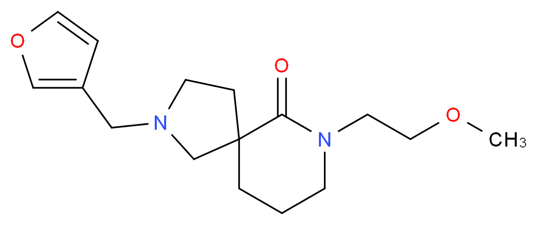 2-(3-furylmethyl)-7-(2-methoxyethyl)-2,7-diazaspiro[4.5]decan-6-one_Molecular_structure_CAS_)