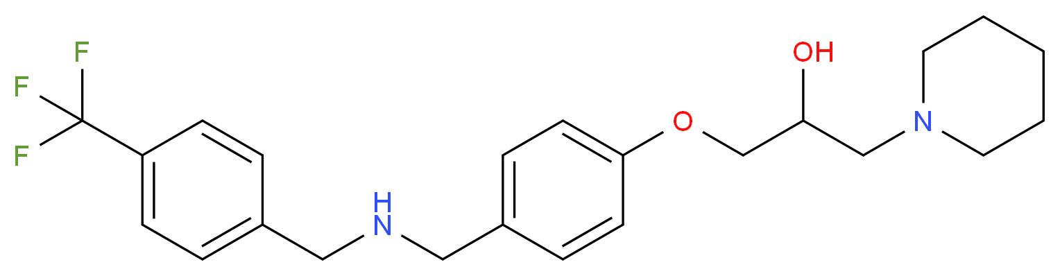 1-(1-piperidinyl)-3-[4-({[4-(trifluoromethyl)benzyl]amino}methyl)phenoxy]-2-propanol_Molecular_structure_CAS_)