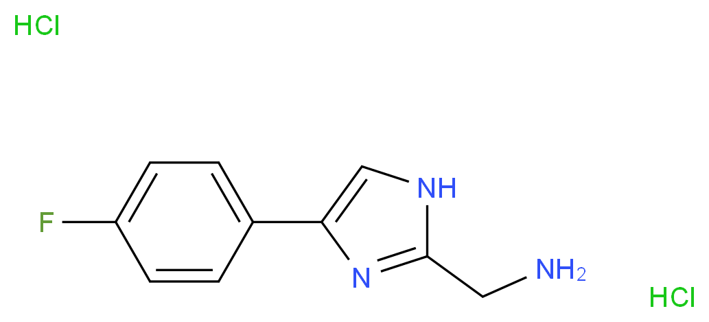 [4-(4-fluorophenyl)-1H-imidazol-2-yl]methanamine dihydrochloride_Molecular_structure_CAS_)