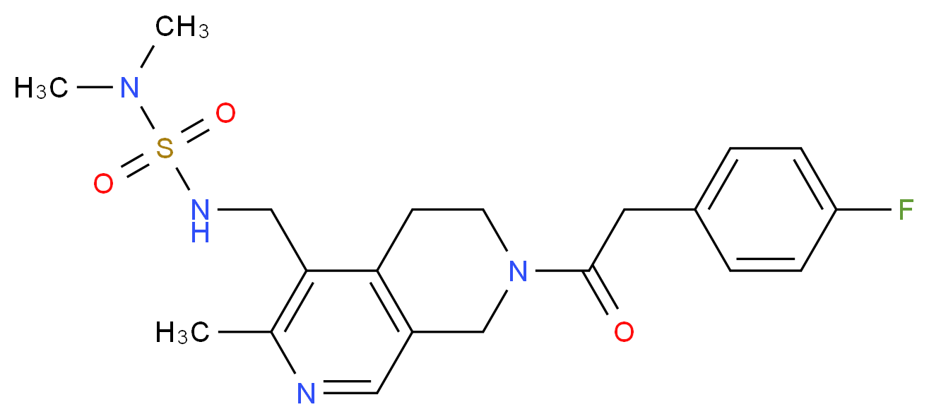 N'-({7-[(4-fluorophenyl)acetyl]-3-methyl-5,6,7,8-tetrahydro-2,7-naphthyridin-4-yl}methyl)-N,N-dimethylsulfamide_Molecular_structure_CAS_)