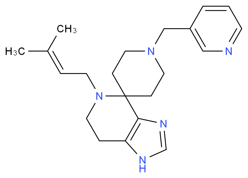 5-(3-methylbut-2-en-1-yl)-1'-(pyridin-3-ylmethyl)-1,5,6,7-tetrahydrospiro[imidazo[4,5-c]pyridine-4,4'-piperidine]_Molecular_structure_CAS_)