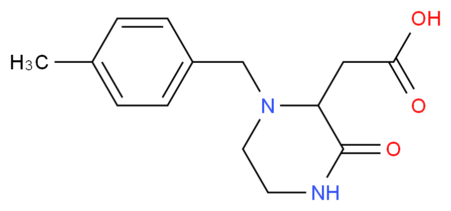 [1-(4-methylbenzyl)-3-oxo-2-piperazinyl]acetic acid_Molecular_structure_CAS_)