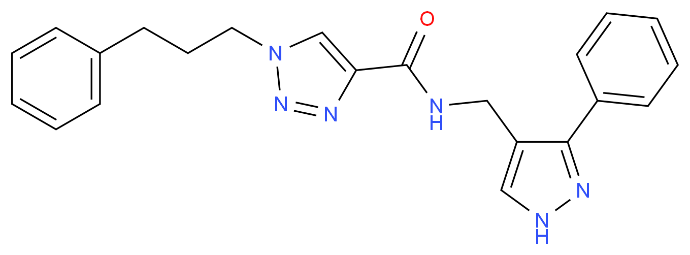 1-(3-phenylpropyl)-N-[(3-phenyl-1H-pyrazol-4-yl)methyl]-1H-1,2,3-triazole-4-carboxamide_Molecular_structure_CAS_)