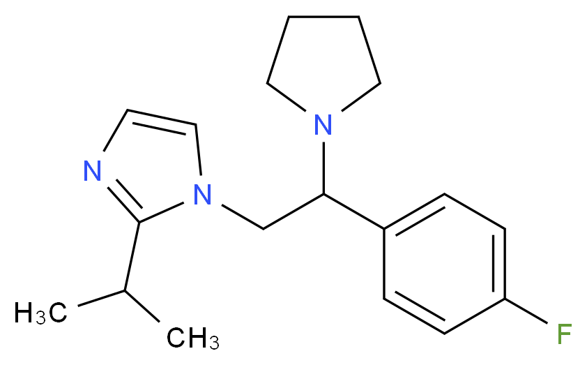 1-[2-(4-fluorophenyl)-2-pyrrolidin-1-ylethyl]-2-isopropyl-1H-imidazole_Molecular_structure_CAS_)