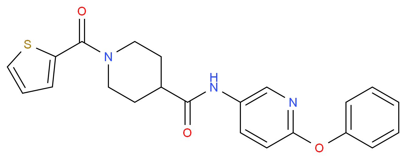 N-(6-phenoxy-3-pyridinyl)-1-(2-thienylcarbonyl)-4-piperidinecarboxamide_Molecular_structure_CAS_)