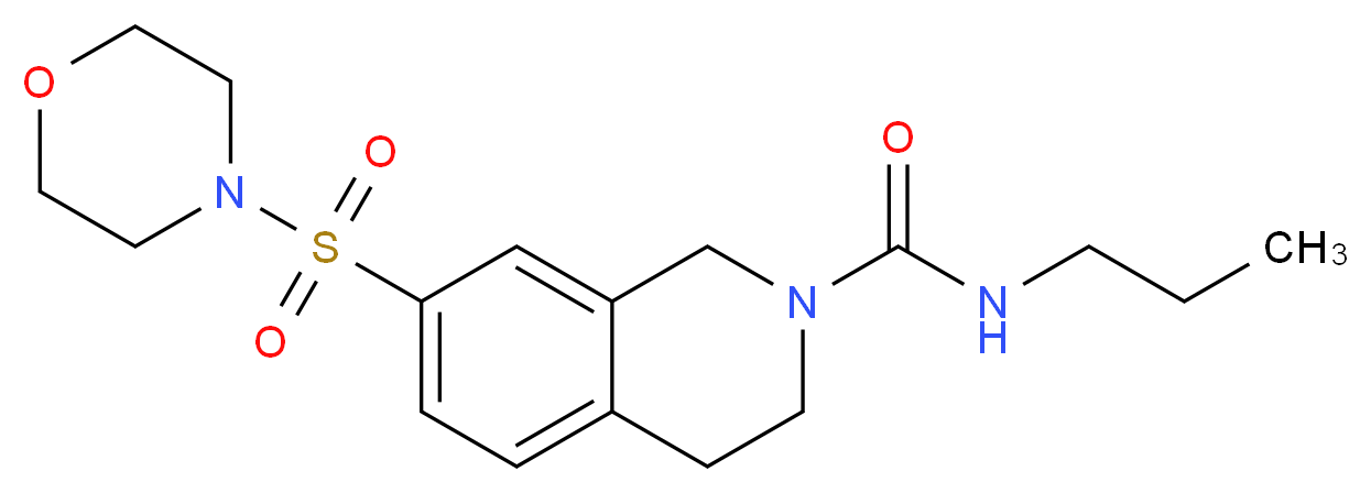 7-(morpholin-4-ylsulfonyl)-N-propyl-3,4-dihydroisoquinoline-2(1H)-carboxamide_Molecular_structure_CAS_)
