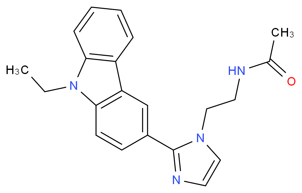 N-{2-[2-(9-ethyl-9H-carbazol-3-yl)-1H-imidazol-1-yl]ethyl}acetamide_Molecular_structure_CAS_)
