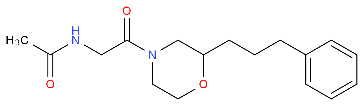 N-{2-oxo-2-[2-(3-phenylpropyl)-4-morpholinyl]ethyl}acetamide_Molecular_structure_CAS_)