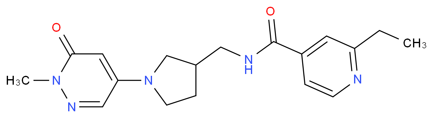 2-ethyl-N-{[1-(1-methyl-6-oxo-1,6-dihydro-4-pyridazinyl)-3-pyrrolidinyl]methyl}isonicotinamide_Molecular_structure_CAS_)