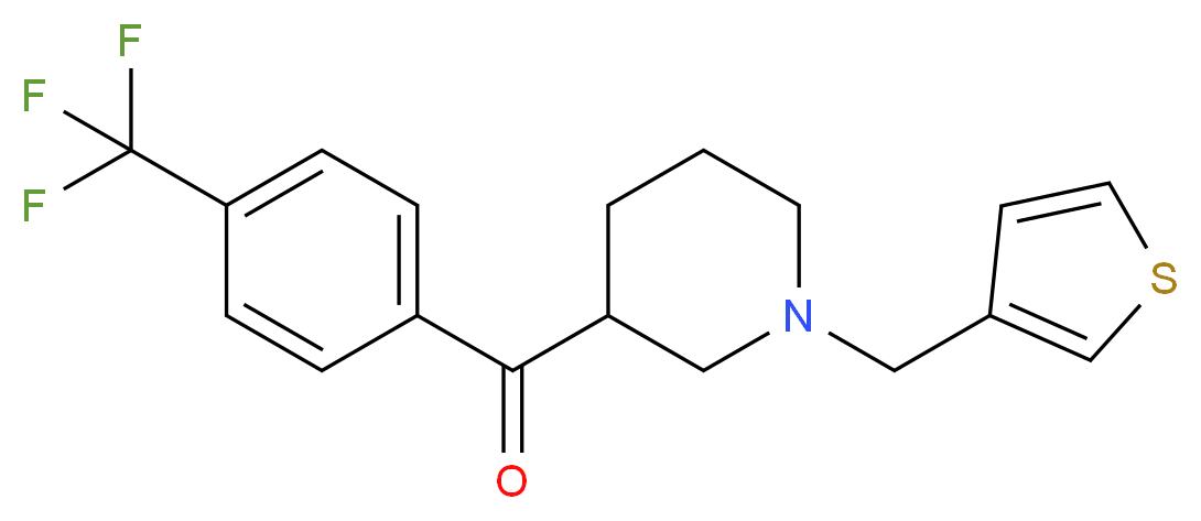 [1-(3-thienylmethyl)-3-piperidinyl][4-(trifluoromethyl)phenyl]methanone_Molecular_structure_CAS_)