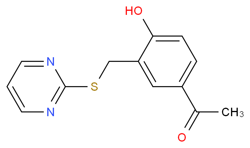 1-{4-hydroxy-3-[(pyrimidin-2-ylthio)methyl]phenyl}ethanone_Molecular_structure_CAS_)