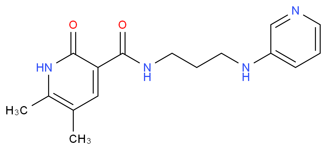5,6-dimethyl-2-oxo-N-[3-(3-pyridinylamino)propyl]-1,2-dihydro-3-pyridinecarboxamide_Molecular_structure_CAS_)
