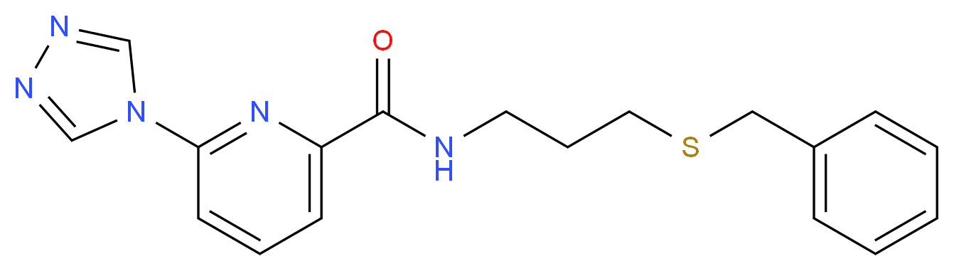 N-[3-(benzylthio)propyl]-6-(4H-1,2,4-triazol-4-yl)pyridine-2-carboxamide_Molecular_structure_CAS_)