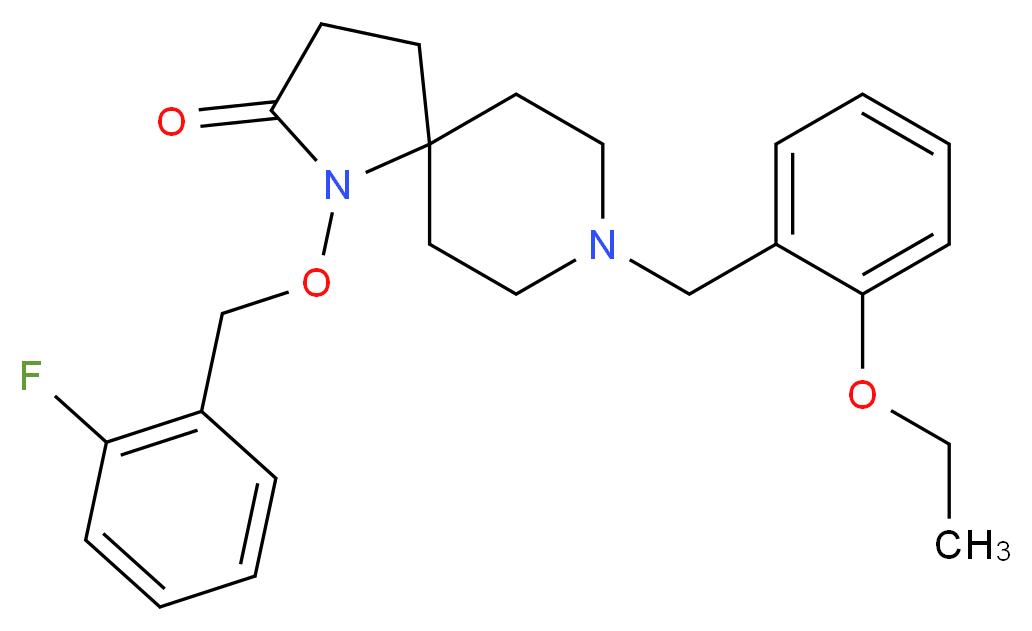 8-(2-ethoxybenzyl)-1-[(2-fluorobenzyl)oxy]-1,8-diazaspiro[4.5]decan-2-one_Molecular_structure_CAS_)