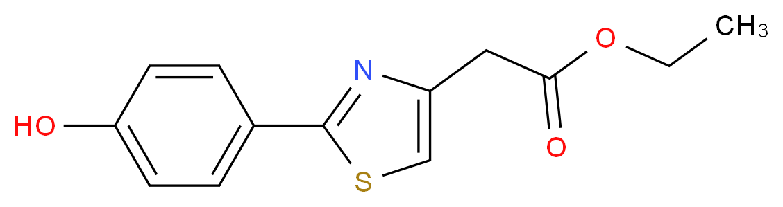 ethyl 2-(2-(4-hydroxyphenyl)thiazol-4-yl)acetate_Molecular_structure_CAS_886503-50-0)