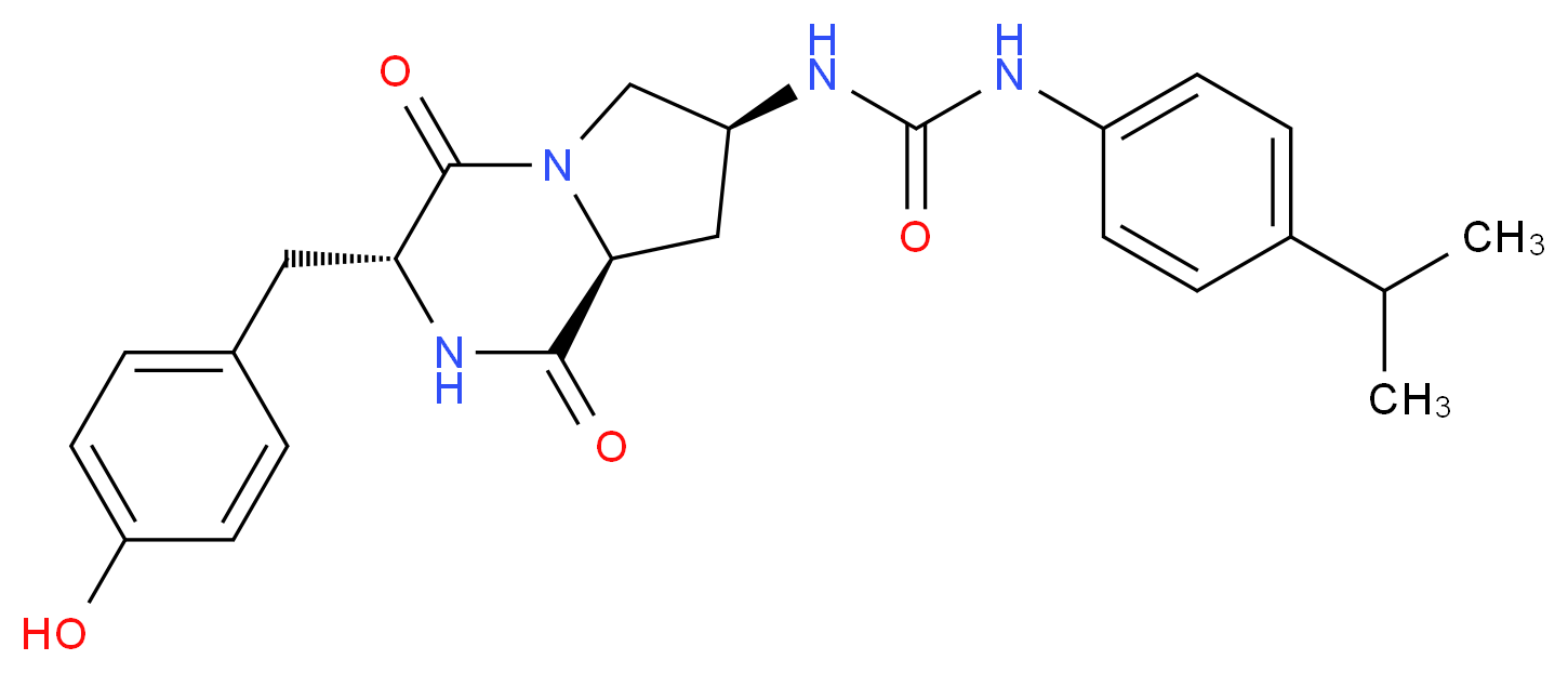 N-[(3R,7S,8aS)-3-(4-hydroxybenzyl)-1,4-dioxooctahydropyrrolo[1,2-a]pyrazin-7-yl]-N'-(4-isopropylphenyl)urea_Molecular_structure_CAS_)