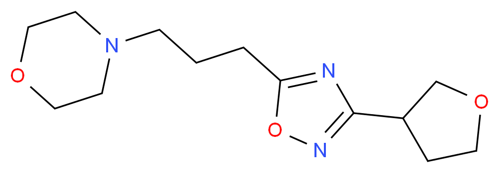 4-{3-[3-(tetrahydrofuran-3-yl)-1,2,4-oxadiazol-5-yl]propyl}morpholine_Molecular_structure_CAS_)
