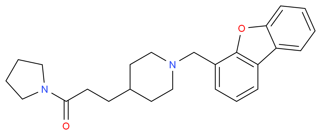 1-(dibenzo[b,d]furan-4-ylmethyl)-4-[3-oxo-3-(1-pyrrolidinyl)propyl]piperidine_Molecular_structure_CAS_)