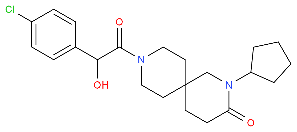 9-[(4-chlorophenyl)(hydroxy)acetyl]-2-cyclopentyl-2,9-diazaspiro[5.5]undecan-3-one_Molecular_structure_CAS_)