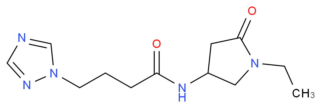 N-(1-ethyl-5-oxo-3-pyrrolidinyl)-4-(1H-1,2,4-triazol-1-yl)butanamide_Molecular_structure_CAS_)