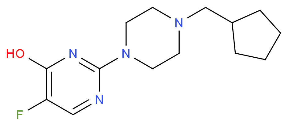 2-[4-(cyclopentylmethyl)-1-piperazinyl]-5-fluoro-4-pyrimidinol_Molecular_structure_CAS_)