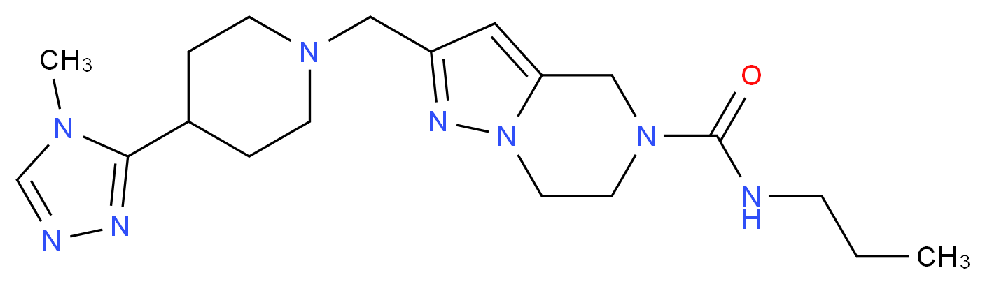 2-{[4-(4-methyl-4H-1,2,4-triazol-3-yl)-1-piperidinyl]methyl}-N-propyl-6,7-dihydropyrazolo[1,5-a]pyrazine-5(4H)-carboxamide_Molecular_structure_CAS_)
