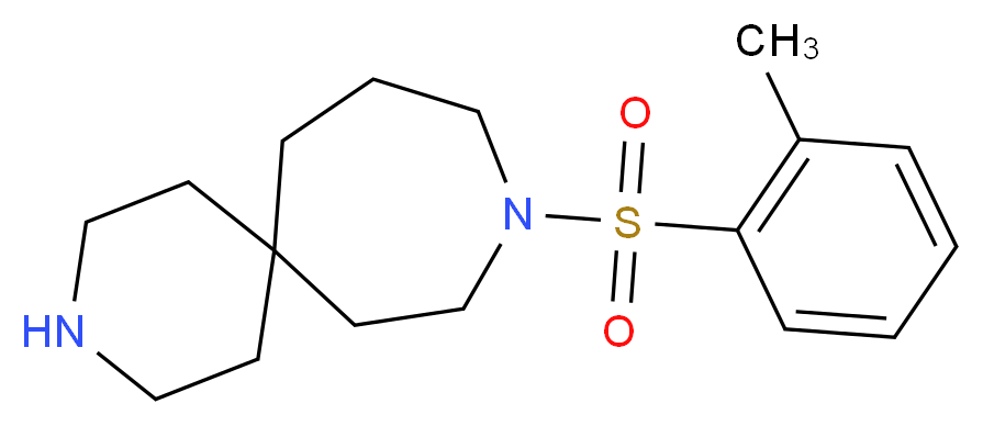9-[(2-methylphenyl)sulfonyl]-3,9-diazaspiro[5.6]dodecane_Molecular_structure_CAS_)