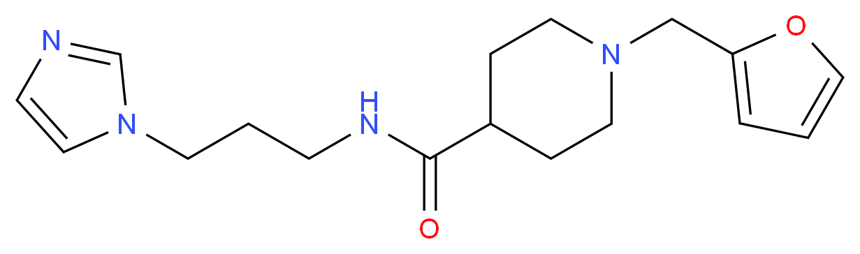 1-(2-furylmethyl)-N-[3-(1H-imidazol-1-yl)propyl]-4-piperidinecarboxamide_Molecular_structure_CAS_)