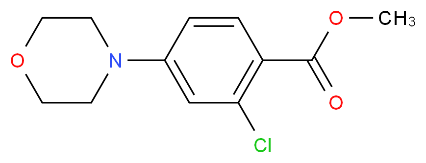 Methyl 2-chloro-4-morpholinobenzenecarboxylate_Molecular_structure_CAS_175153-39-6)