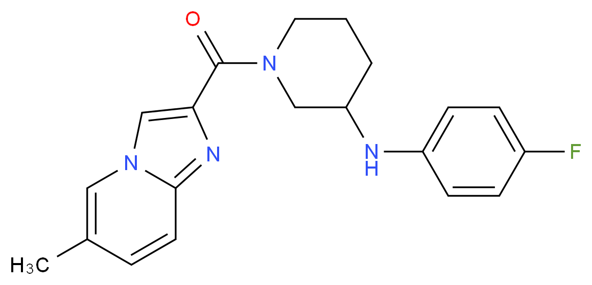 N-(4-fluorophenyl)-1-[(6-methylimidazo[1,2-a]pyridin-2-yl)carbonyl]-3-piperidinamine_Molecular_structure_CAS_)