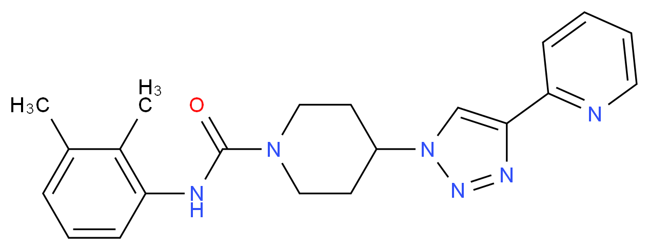 N-(2,3-dimethylphenyl)-4-(4-pyridin-2-yl-1H-1,2,3-triazol-1-yl)piperidine-1-carboxamide_Molecular_structure_CAS_)