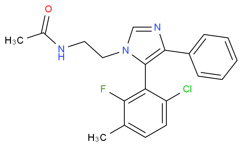 N-{2-[5-(6-chloro-2-fluoro-3-methylphenyl)-4-phenyl-1H-imidazol-1-yl]ethyl}acetamide_Molecular_structure_CAS_)