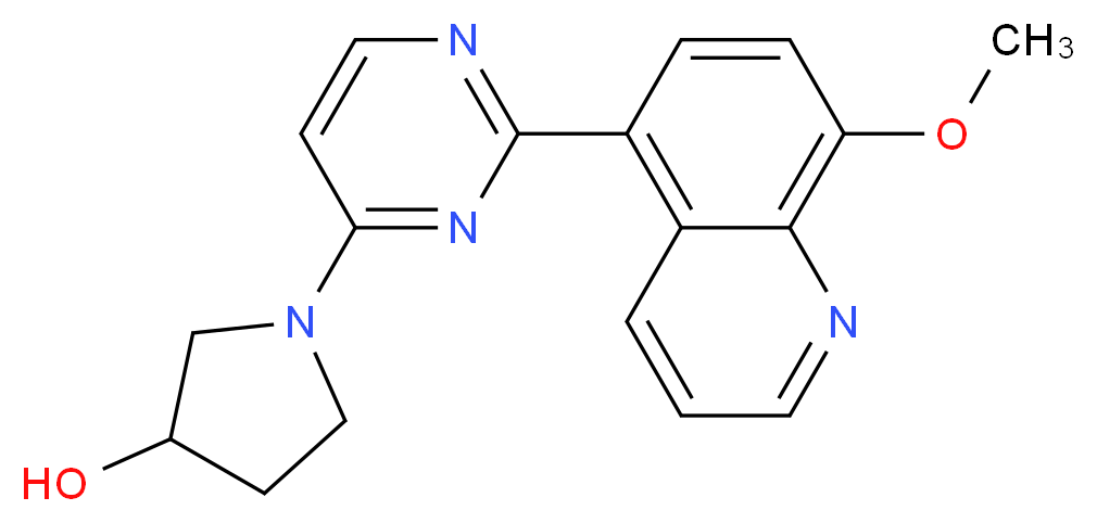 1-[2-(8-methoxyquinolin-5-yl)pyrimidin-4-yl]pyrrolidin-3-ol_Molecular_structure_CAS_)
