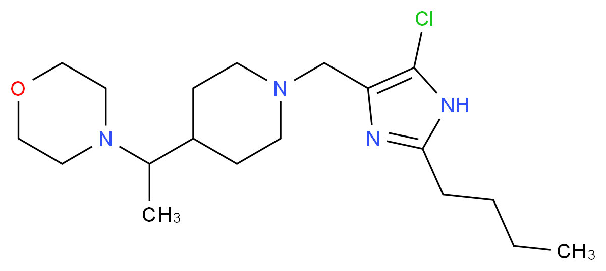 4-(1-{1-[(2-butyl-5-chloro-1H-imidazol-4-yl)methyl]-4-piperidinyl}ethyl)morpholine_Molecular_structure_CAS_)
