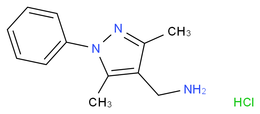 (3,5-dimethyl-1-phenyl-1H-pyrazol-4-yl)methylamine hydrochloride_Molecular_structure_CAS_879896-52-3)