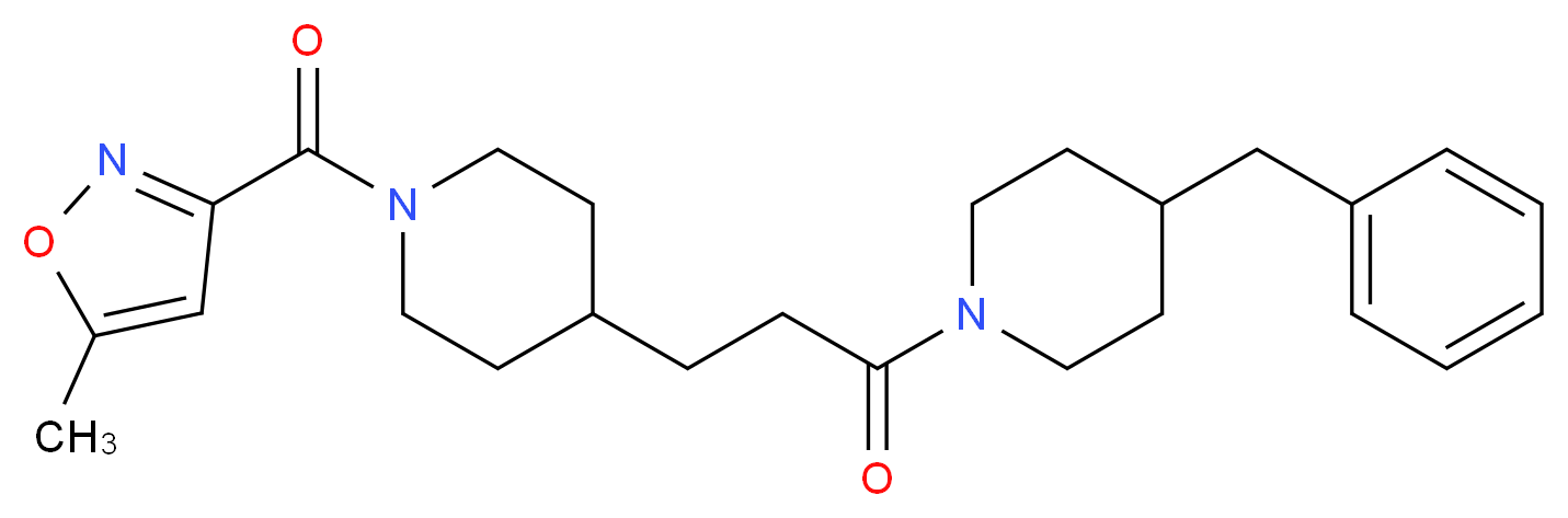 4-benzyl-1-(3-{1-[(5-methyl-3-isoxazolyl)carbonyl]-4-piperidinyl}propanoyl)piperidine_Molecular_structure_CAS_)