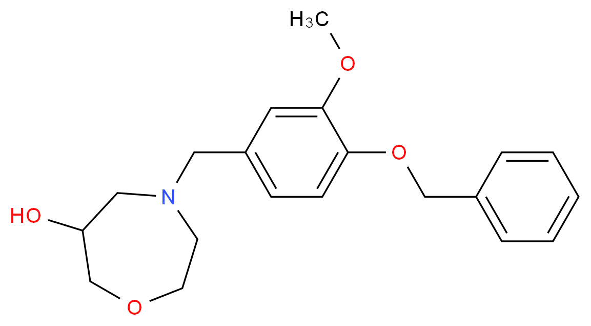 4-[4-(benzyloxy)-3-methoxybenzyl]-1,4-oxazepan-6-ol_Molecular_structure_CAS_)