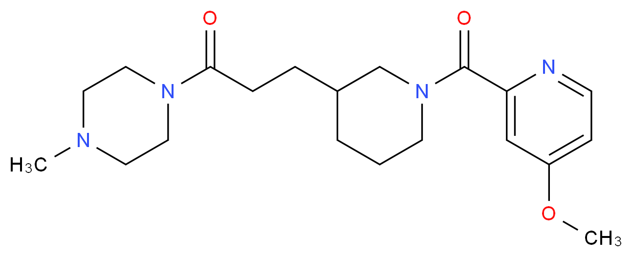 1-(3-{1-[(4-methoxypyridin-2-yl)carbonyl]piperidin-3-yl}propanoyl)-4-methylpiperazine_Molecular_structure_CAS_)