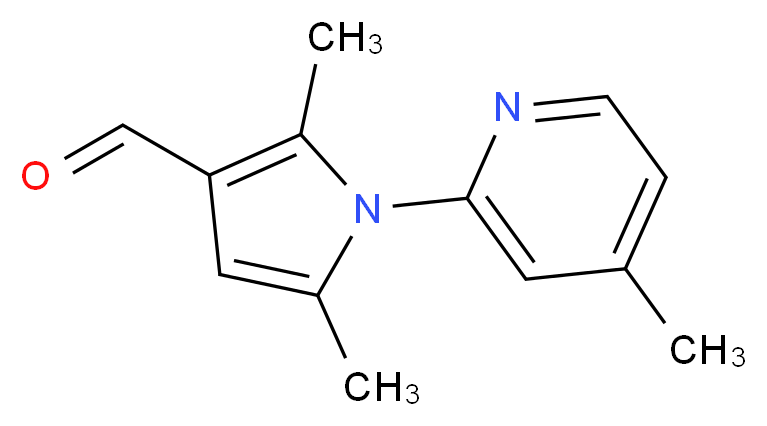 2,5-Dimethyl-1-(4-methyl-pyridin-2-yl)-1H-pyrrole-3-carbaldehyde_Molecular_structure_CAS_)