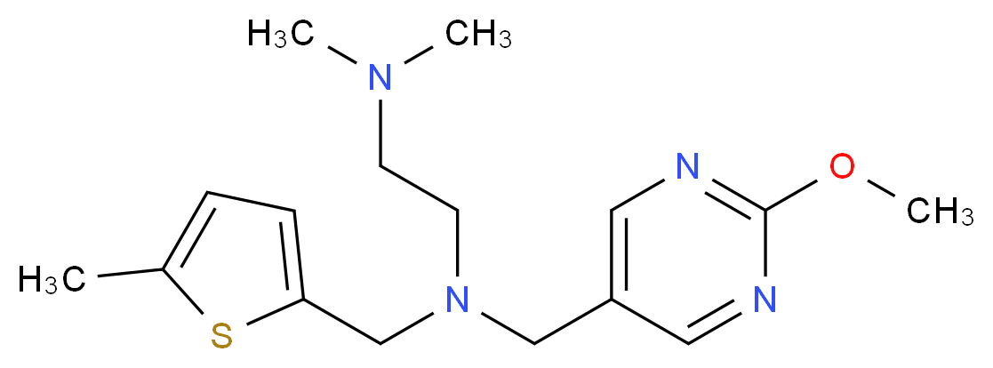N-[(2-methoxypyrimidin-5-yl)methyl]-N',N'-dimethyl-N-[(5-methyl-2-thienyl)methyl]ethane-1,2-diamine_Molecular_structure_CAS_)