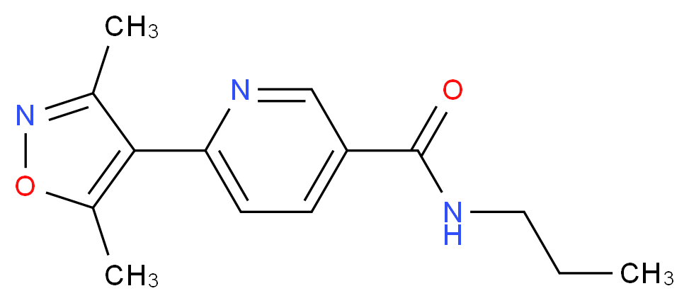 6-(3,5-dimethyl-4-isoxazolyl)-N-propylnicotinamide_Molecular_structure_CAS_)